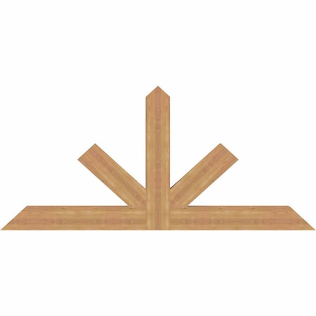 Ekena Millwork Saratoga Timber Gable Bracket, Western Red Cedar, 72"W x 33"H x 3 1/2"D x 5 1/2"F, 11/12 Pitch GBW072X33X0406SAR00SWR
